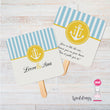 Load image into Gallery viewer, Lepeze Za Vjenčanje - Reveri Lepeze Za Vjenčanje - Zahvalnice Lepeze Za Vjenčanje - Dizajn Bright Sailor @HIA Weddings