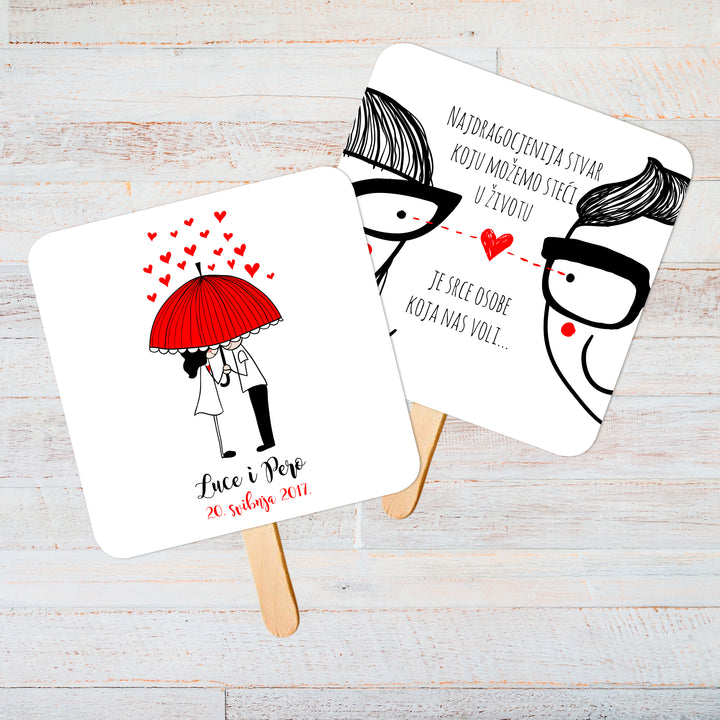 Lepeze Za Vjenčanje - Reveri Lepeze Za Vjenčanje - Zahvalnice Lepeze Za Vjenčanje - Dizajn Red Umbrella @HIA Weddings
