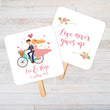 Load image into Gallery viewer, Lepeze Za Vjenčanje - Reveri Lepeze Za Vjenčanje - Zahvalnice Lepeze Za Vjenčanje - Dizajn Love Wheels @HIA Weddings