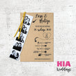 Load image into Gallery viewer, Pozivnice Za Vjenčanje - Dizajn 42 - Format F - Papir: craft @HIA Weddings