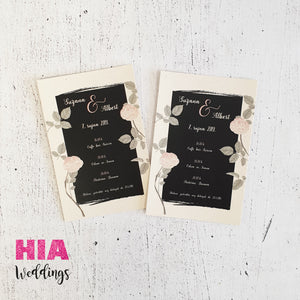 Pozivnice Za Vjenčanje - Dizajn 26 - Format A - Papir: bijeli @HIA Weddings