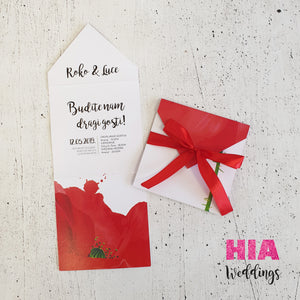 Pozivnice Za Vjenčanja - Dizajn 49 - Format H - Papir: bijeli @HIA Weddings