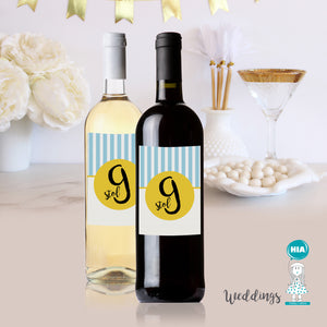 Naljepnice Za Boce Za Vjenčanje Dizajn Bright Sailor @HIA Weddings