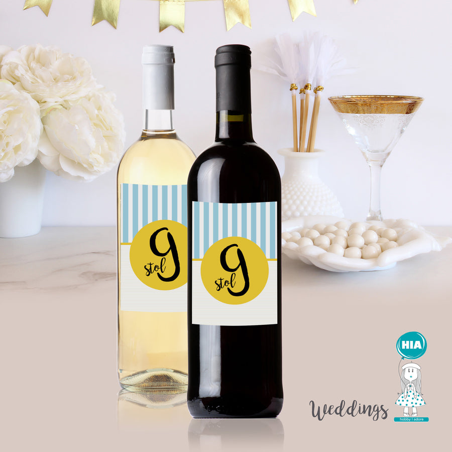 Naljepnice Za Boce Za Vjenčanje Dizajn Bright Sailor @HIA Weddings