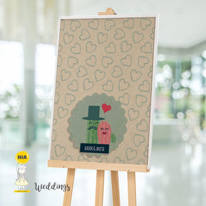 Plakat Uspomena Za Vjenčanje Dizajn Cactus Love @HIA Weddings