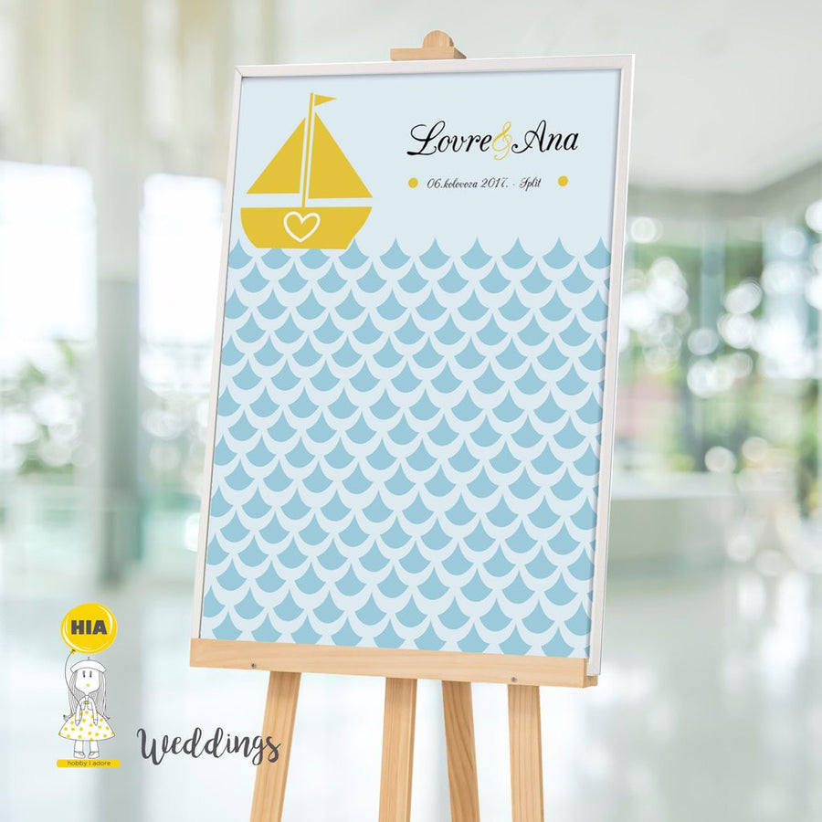 Plakat Uspomena Za Vjenčanje Dizajn Bright Sailor @HIA Weddings