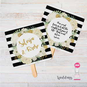 Lepeze Za Vjenčanje - Reveri Lepeze Za Vjenčanje - Zahvalnice Lepeze Za Vjenčanje - Dizajn Minimal&Stripes @HIA Weddings