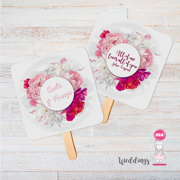 Lepeze Za Vjenčanje - Reveri Lepeze Za Vjenčanje - Zahvalnice Lepeze Za Vjenčanje - Dizajn Flowerish Lust @HIA Weddings