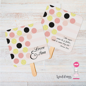Lepeze Za Vjenčanje - Reveri Lepeze Za Vjenčanje - Zahvalnice Lepeze Za Vjenčanje - Dizajn Tender Dots @HIA Weddings