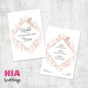 Rose Gold Rhombus - Design No 212