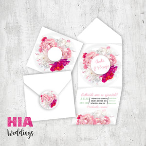 Pozivnice Za Vjenčanje - Dizajn 51 - Format H - Papir: bijeli @HIA Weddings