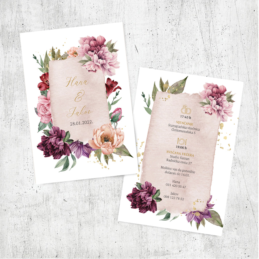Watercolor Peony - Design No 122
