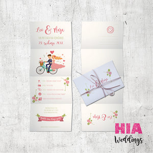 Pozivnice Za Vjenčanje - Dizajn 72 - Format K - Papir: bijeli @HIA Weddings