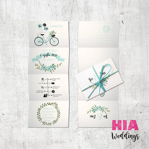 Pozivnice Za Vjenčanje - Dizajn 73 - Format K - Papir: bijeli @HIA Weddings