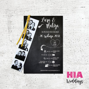 Pozivnice Za Vjenčanje - Dizajn 43 - Format F - Papir: bijeli @HIA Weddings