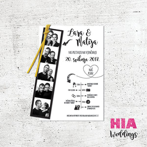 Pozivnice Za Vjenčanje - Dizajn 44 - Format F - Papir: bijeli @HIA Weddings