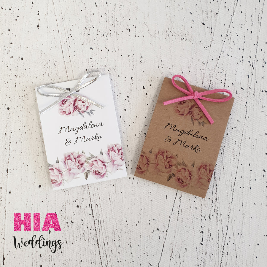 Zahvalnice Za Vjenčanje - Pokloni Za Goste - Konfeti - Konfete - Zahvalnice Sjemenke Cvijeća Dizajn No5 @HIAWeddings