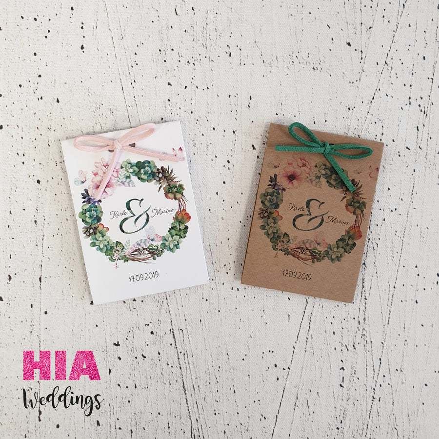 Zahvalnice Za Vjenčanje - Pokloni Za Goste - Konfeti - Konfete - Zahvalnice Sjemenke Cvijeća Dizajn No11 @HIAWeddings