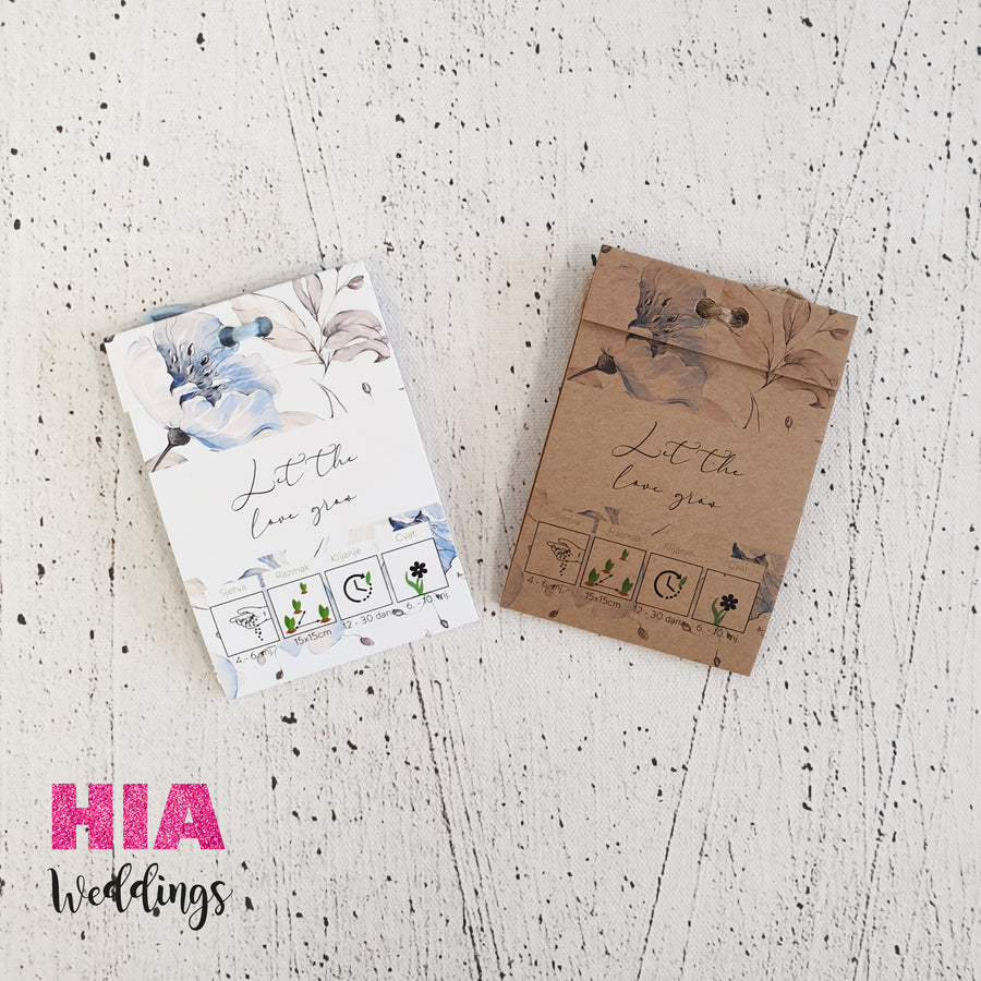 Zahvalnice Za Vjenčanje - Pokloni Za Goste - Konfeti - Konfete - Zahvalnice Sjemenke Cvijeća Dizajn No4 @HIAWeddings