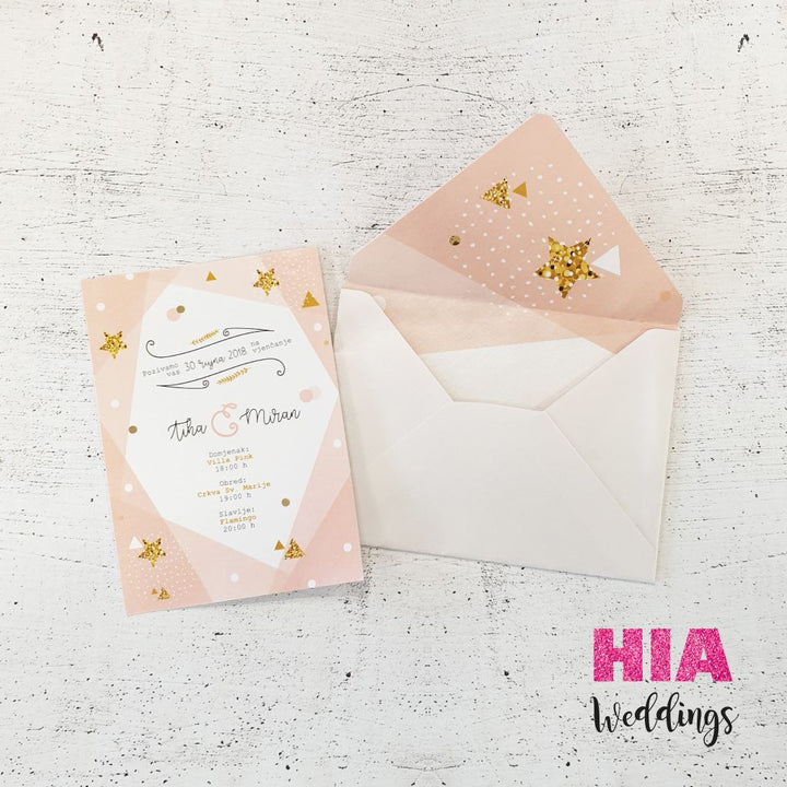 Pozivnice Za Vjenčanje - Dizajn 35 - Format A - Papir: bijeli @HIA Weddings