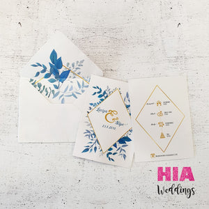 Pozivnice Za Vjenčanje - Dizajn 38 - Format A - Papir: bijeli @HIA Weddings