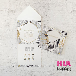 Pozivnice Za Vjenčanje - Dizajn 62 - Format H - Papir: perla @HIA Weddings