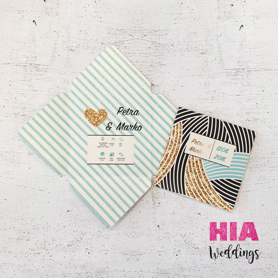 Pozivnice Za Vjenčanje - Dizajn 65 - Format J - Papir: perla @HIA Weddings