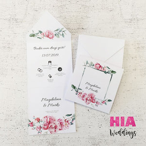 Pozivnice Za Vjenčanje - Dizajn 57 - Format H - Papir: bijeli @HIA Weddings
