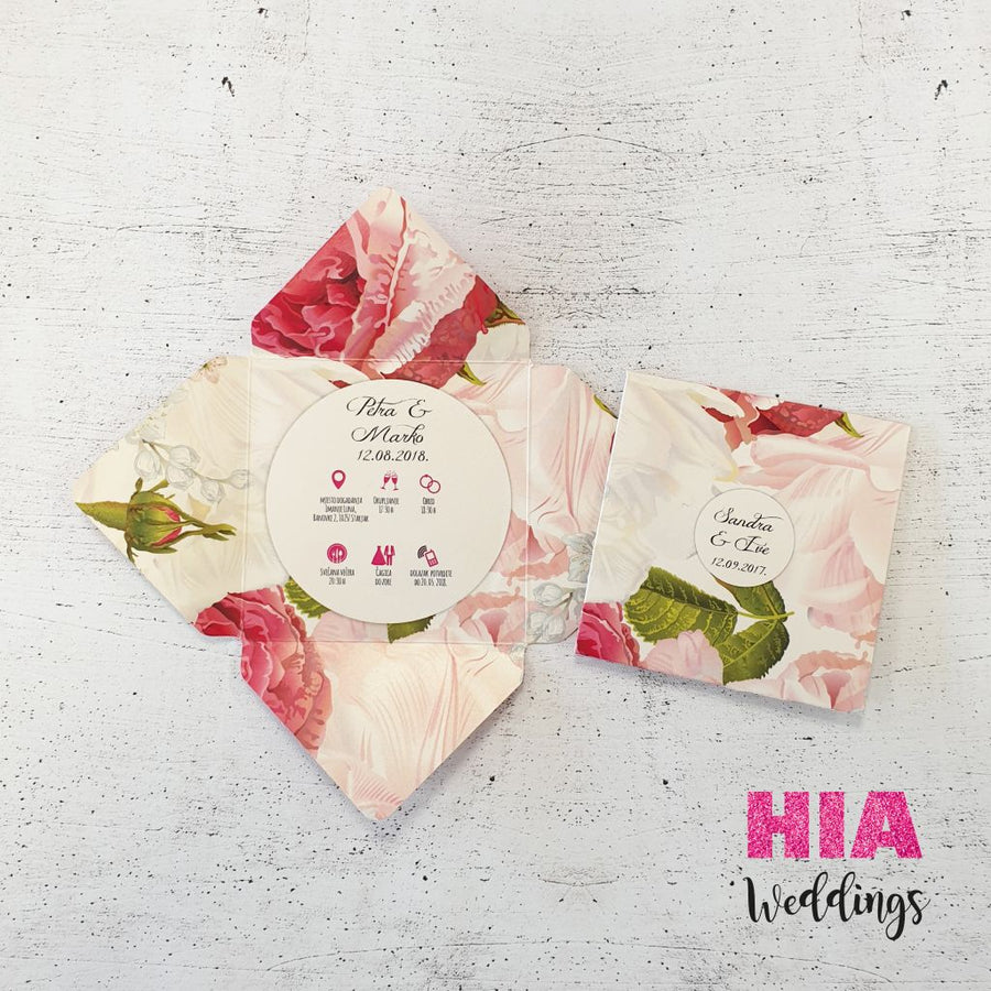Pozivnice Za Vjenčanje - Dizajn 64 - Format J - Papir: perla @HIA Weddings