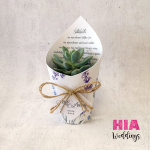 Zahvalnice Za Vjenčanje - Pokloni Za Goste - Konfeti - Konfete - Zahvalnice Sukulenti Dizajn No70 @HIAWeddings