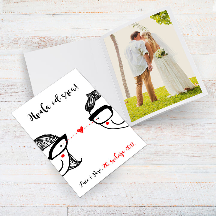 Zahvalnice Za Vjenčanje - Zahvalnice Za Umetanje Fotografije Za Vjenčanje - Pokloni Za Goste Na Vjenčanju - Dizajn Red Umbrella @HIA Weddings