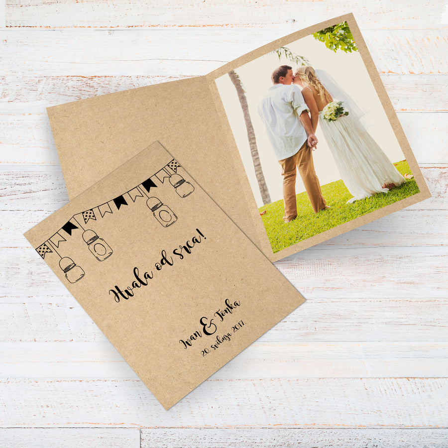 Zahvalnice Za Vjenčanje - Zahvalnice Za Umetanje Fotografije Za Vjenčanje - Pokloni Za Goste Na Vjenčanju - Dizajn Simple Craft @HIA Weddings
